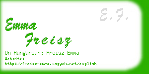 emma freisz business card